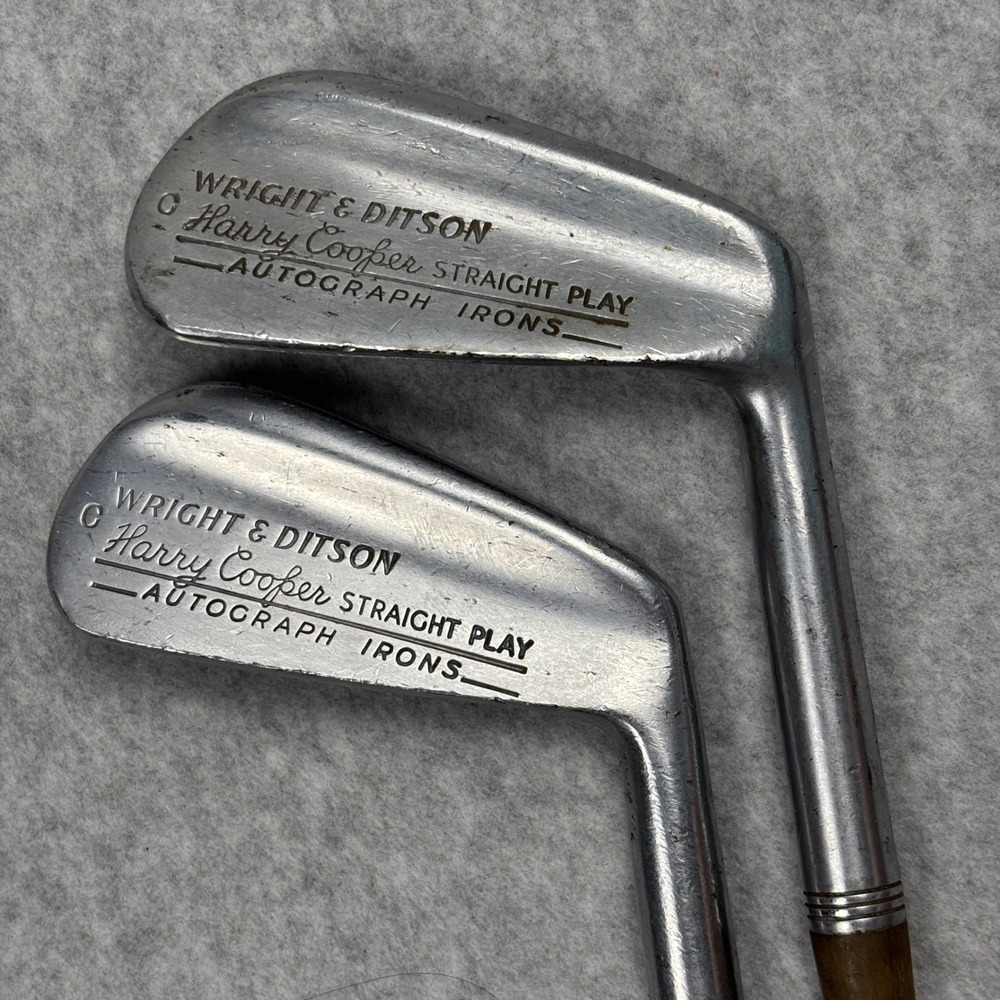 Vintage Wright & Ditson Harry Cooper Straight Play Autograph Irons 2 & 5 Set
